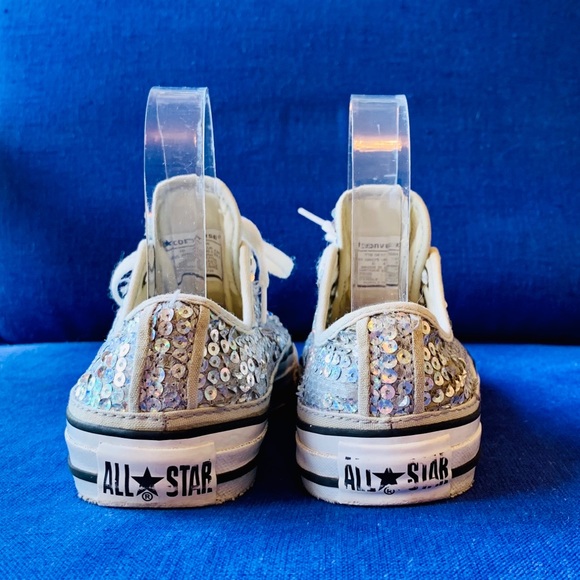 Converse Rainbow Sequined Chuck Taylor Low Tops 6 - Picture 5 of 9